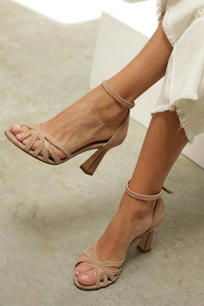 Heather | Strappy Mid-Heel Sandals