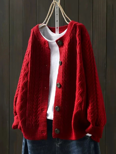 Rose | Cable Cardigan