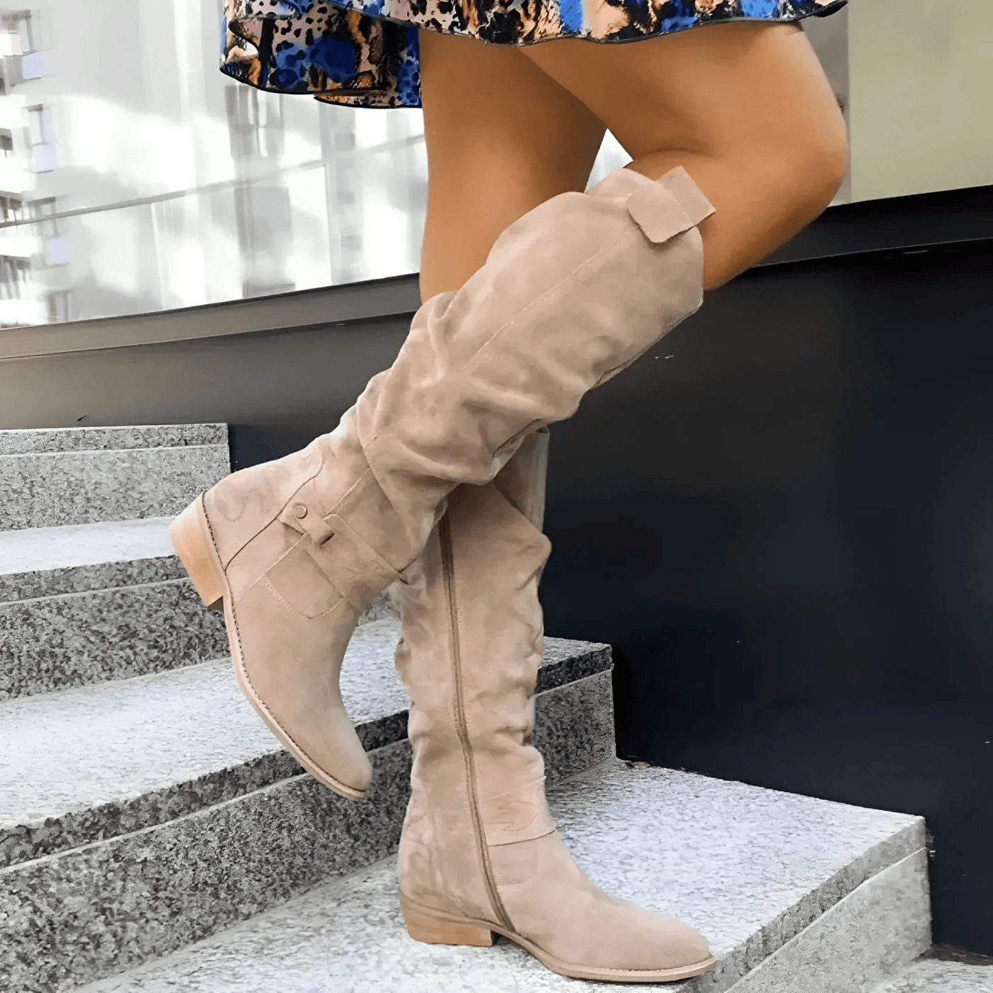 Stylish Suede Knee Boots
