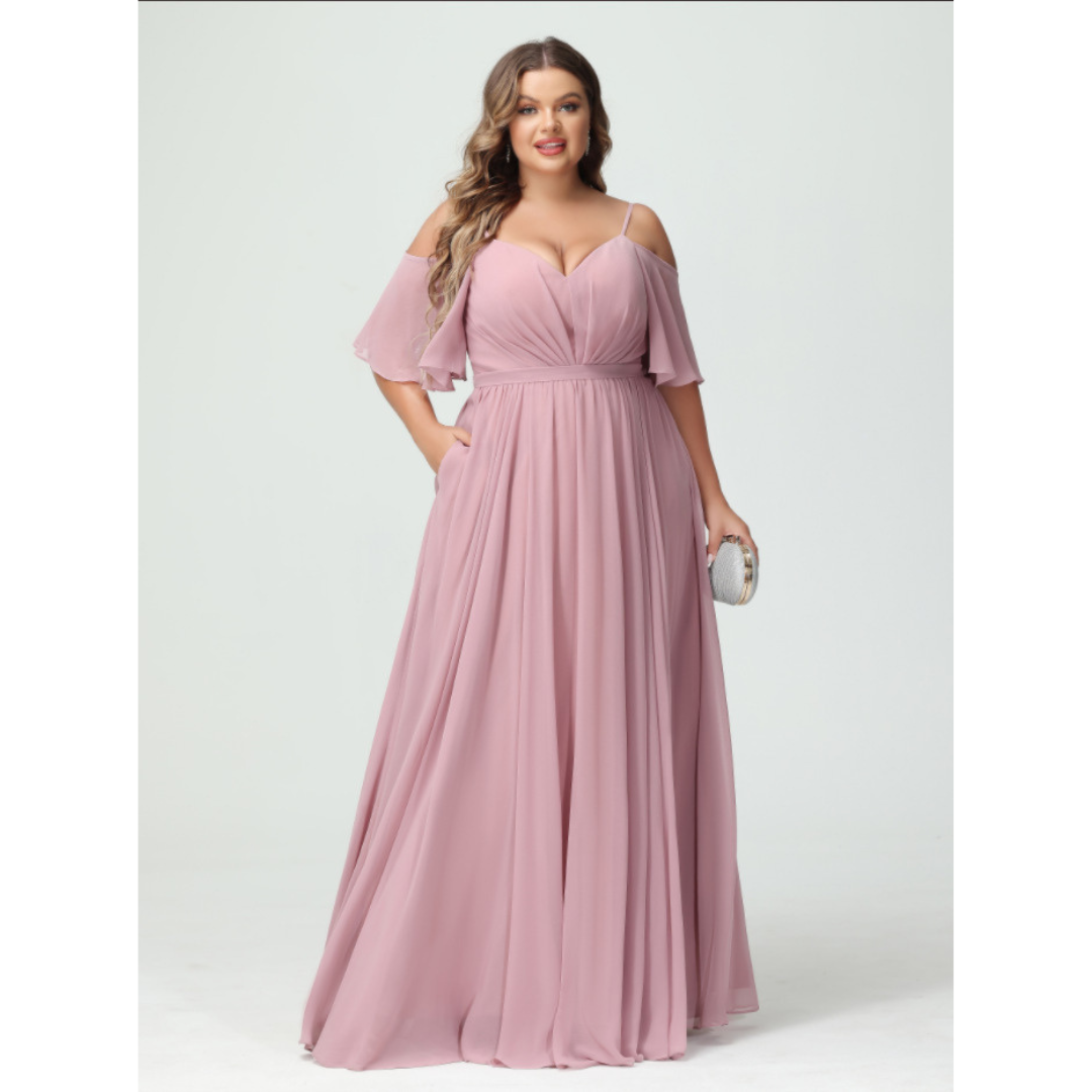 Alessia – Spaghetti Strap Bridesmaid & Evening Dress