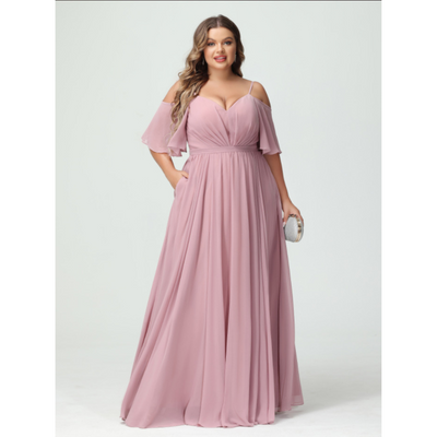 Alessia – Spaghetti Strap Bridesmaid & Evening Dress