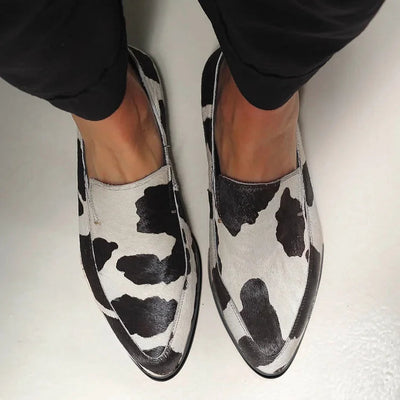 Moocha | Trendy Cow Print Slip-Ons