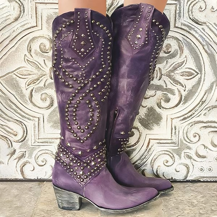 Western Knee-High Boots