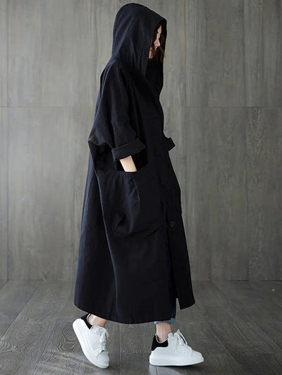 Megan | Oversized Hooded Longline Casual Coat for Women