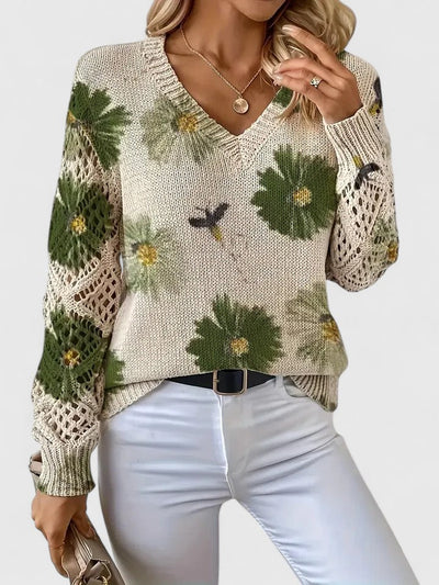 Beatrice | Floral Knit Jumper