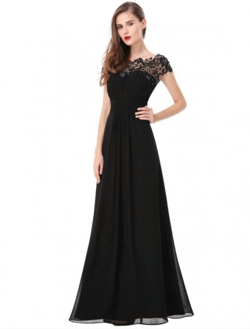 Shirley | Lacey Neckline Bridesmaid Dress