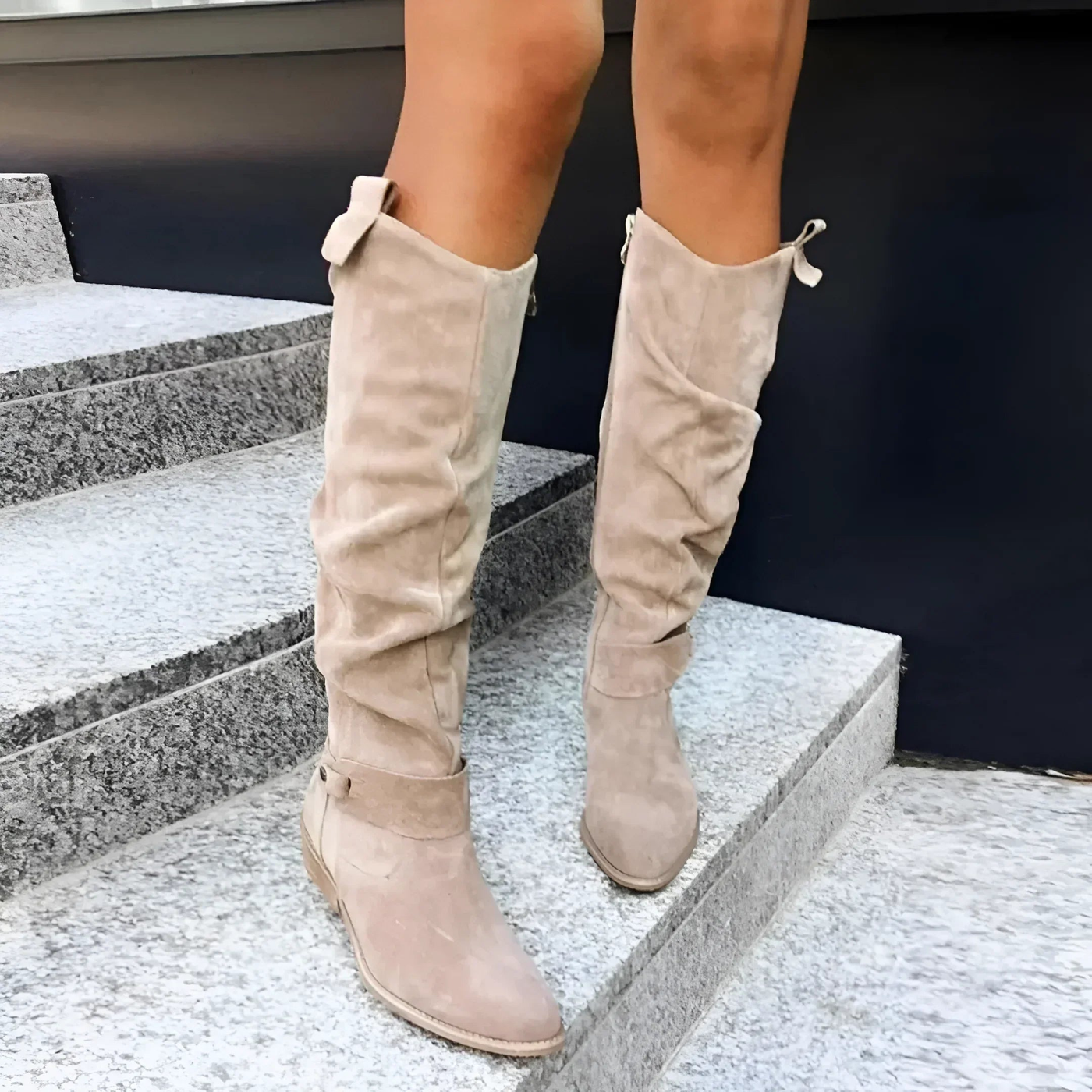 Stylish Suede Knee Boots