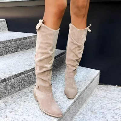 Stylish Suede Knee Boots