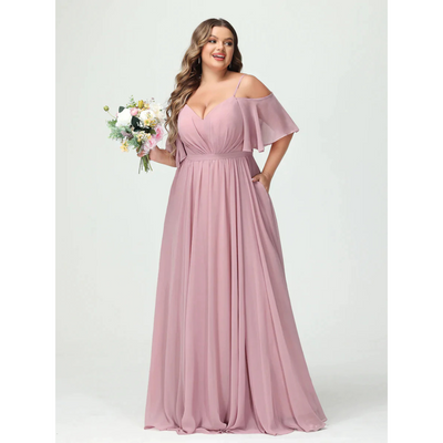 Alessia – Spaghetti Strap Bridesmaid & Evening Dress