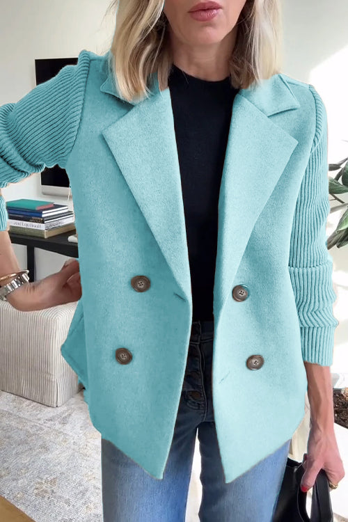 Amavira | Elegant Knit-Sleeve Blazer
