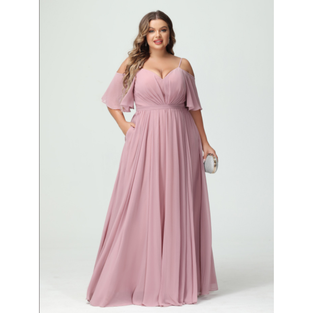 Alessia – Spaghetti Strap Bridesmaid & Evening Dress