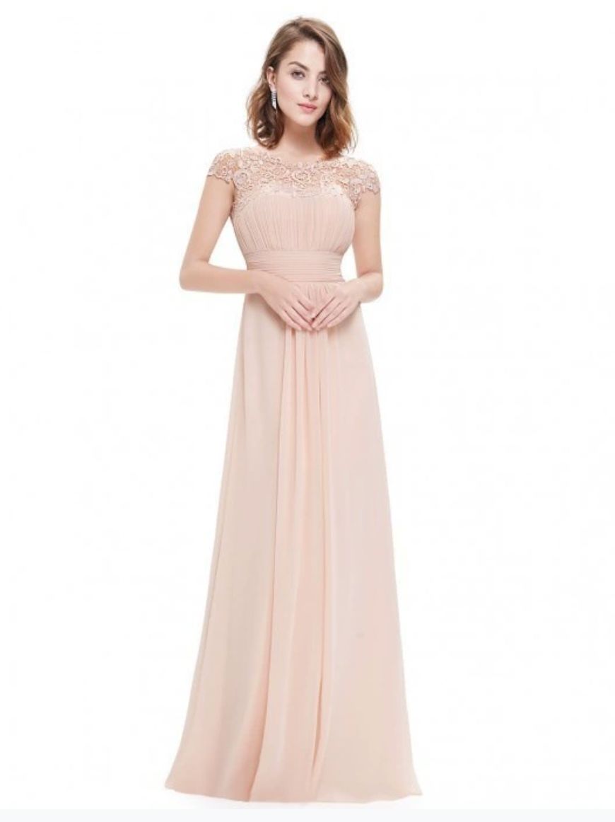 Shirley | Lacey Neckline Bridesmaid Dress