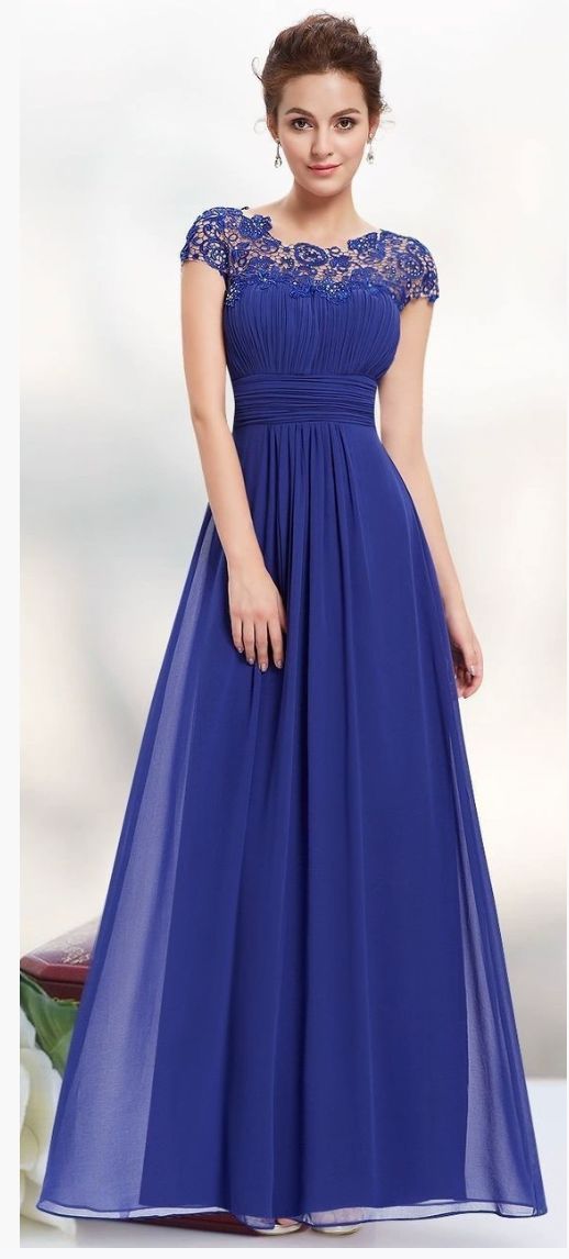 Shirley | Lacey Neckline Bridesmaid Dress