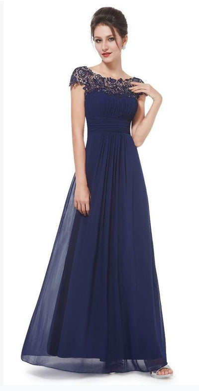 Shirley | Lacey Neckline Bridesmaid Dress