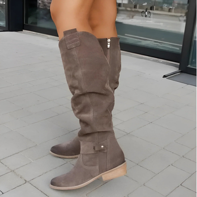 Stylish Suede Knee Boots