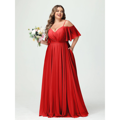 Alessia – Spaghetti Strap Bridesmaid & Evening Dress