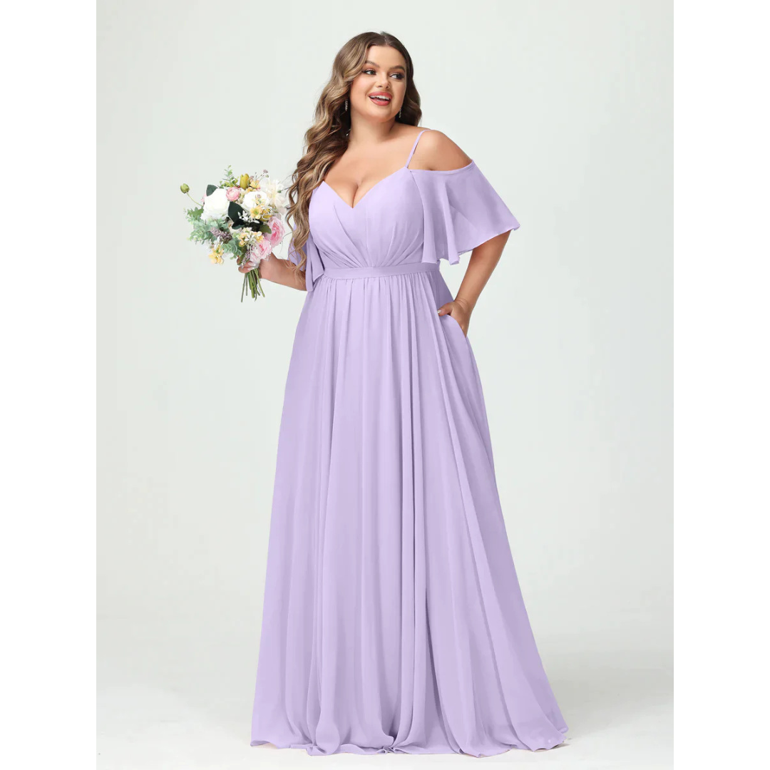 Alessia – Spaghetti Strap Bridesmaid & Evening Dress