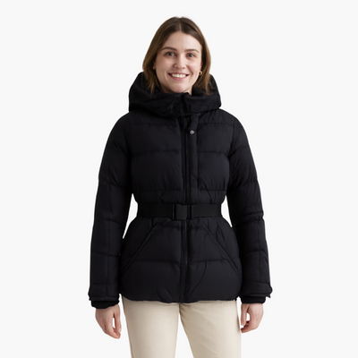Nicole | Women’s Quilted Belted Winter Hooded Coat