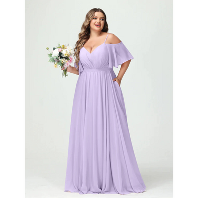 Alessia – Spaghetti Strap Bridesmaid & Evening Dress
