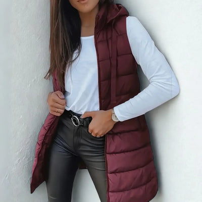 Elora Sleeveless Hooded Puffer Vest