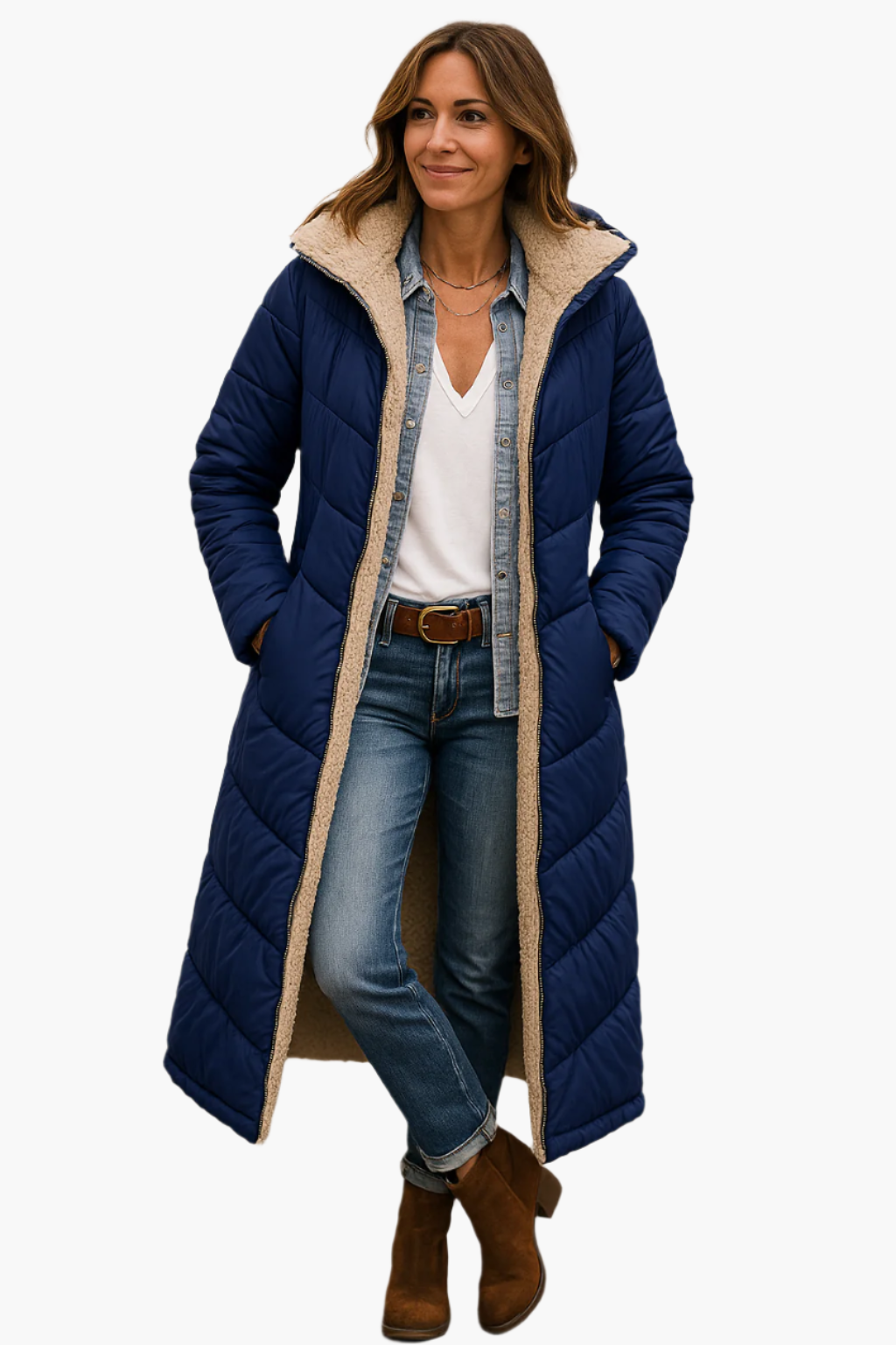 Paige | Women’s Long Hooded Quilted Winter Coat