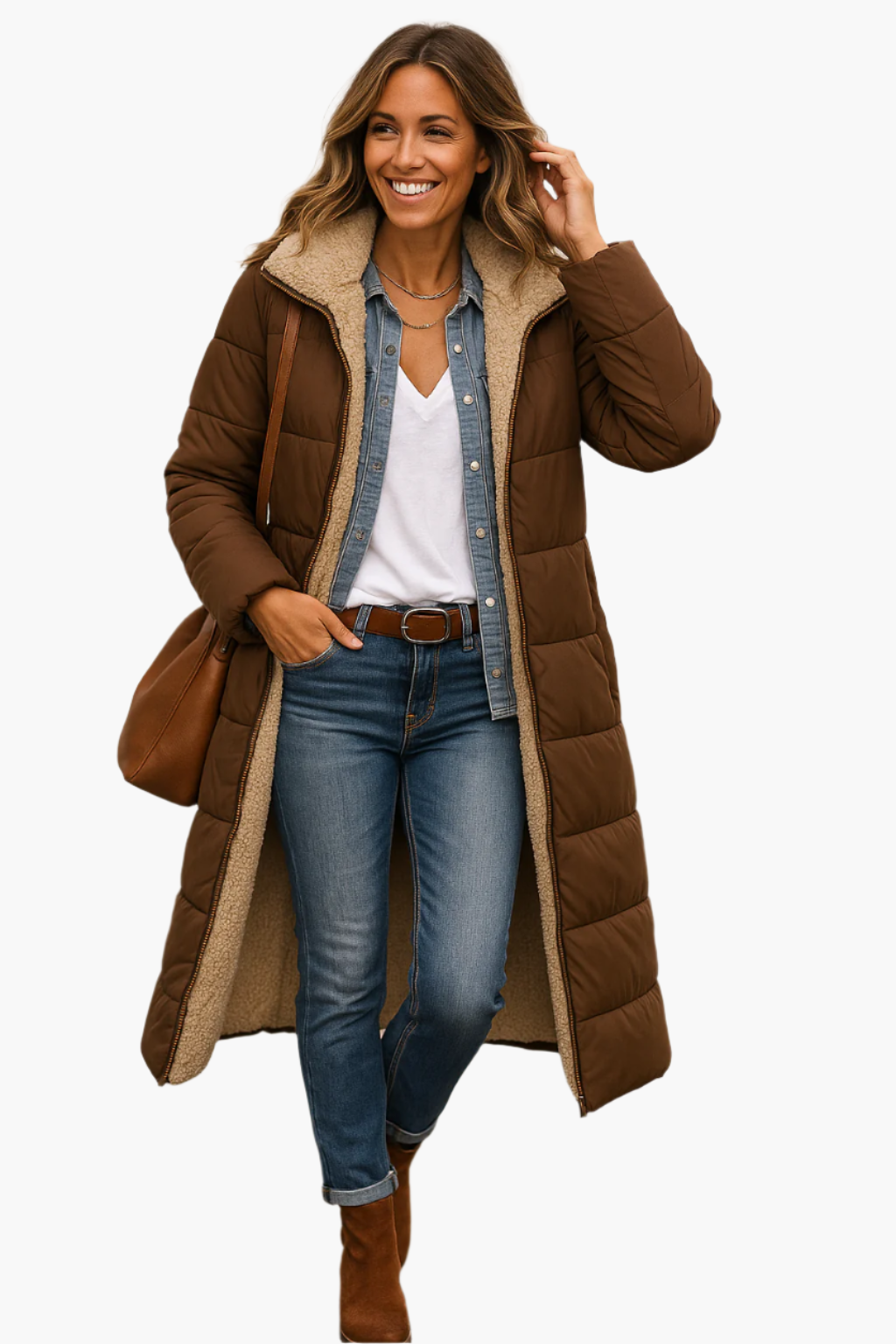 Paige | Women’s Long Hooded Quilted Winter Coat