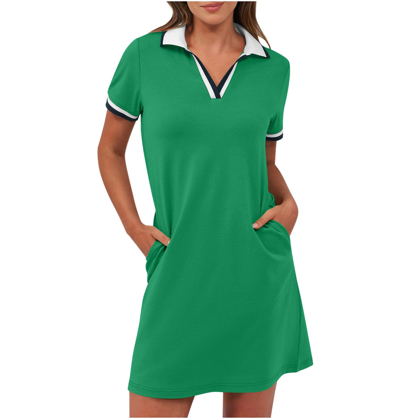Arden™ | Sporty V-Neck Summer Shirt Dress