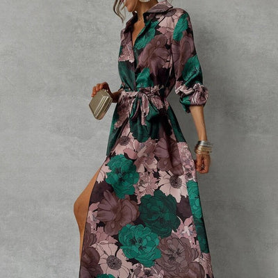 Orchid | Elegant Floral V-neck Dress