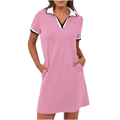 Arden™ | Sporty V-Neck Summer Shirt Dress