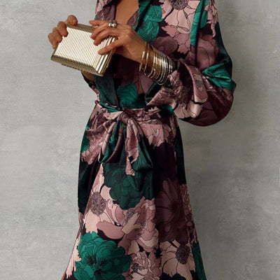 Orchid | Elegant Floral V-neck Dress