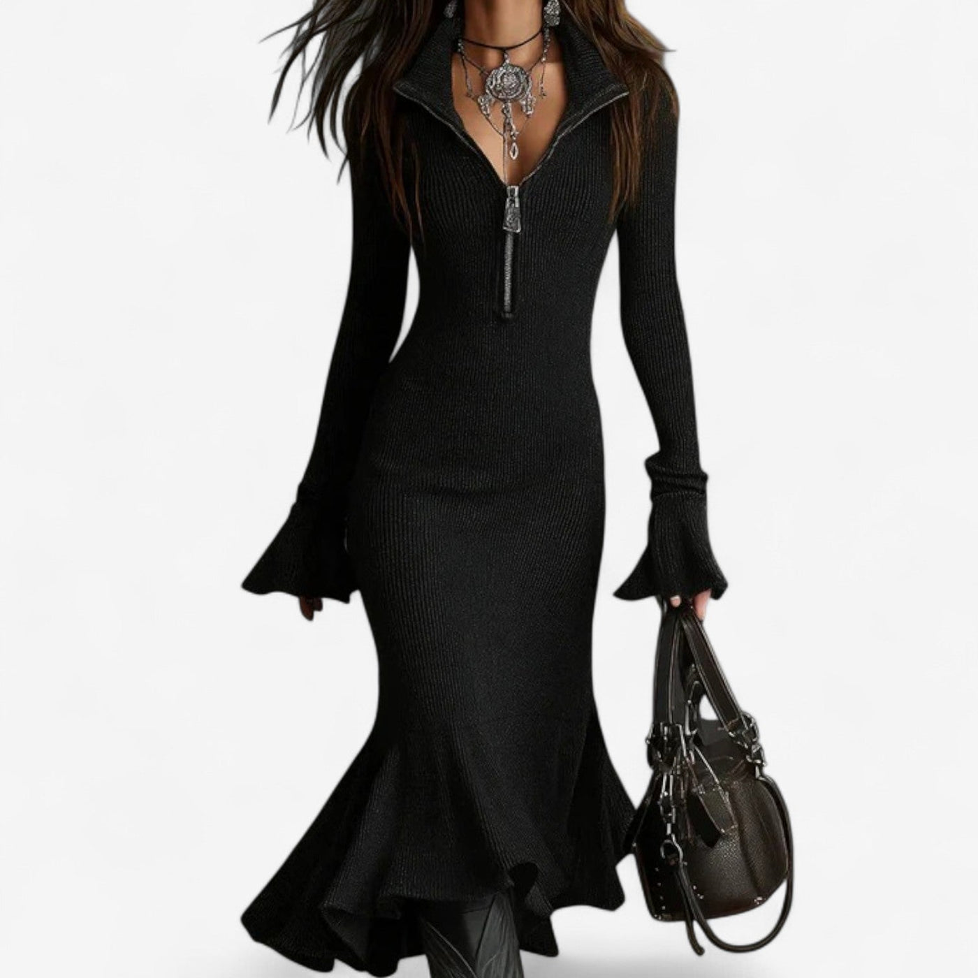 Maud™ Zip Collar Dress