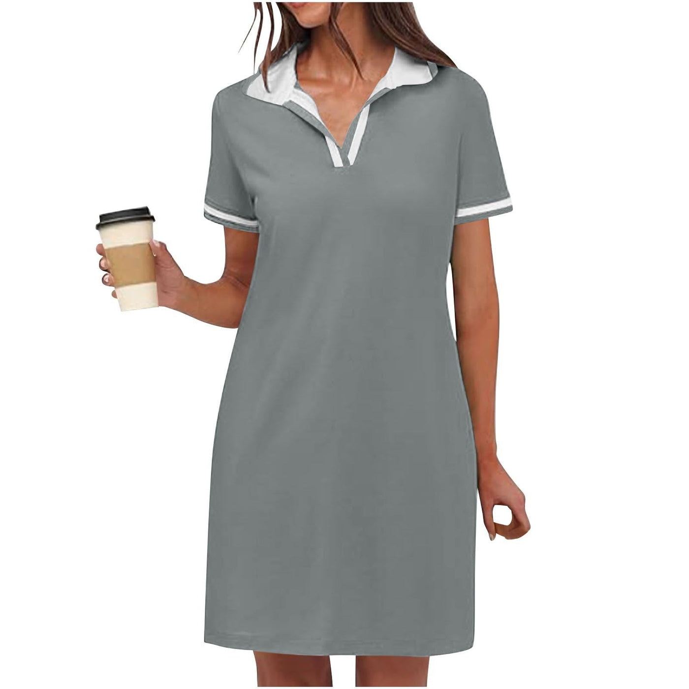 Arden™ | Sporty V-Neck Summer Shirt Dress