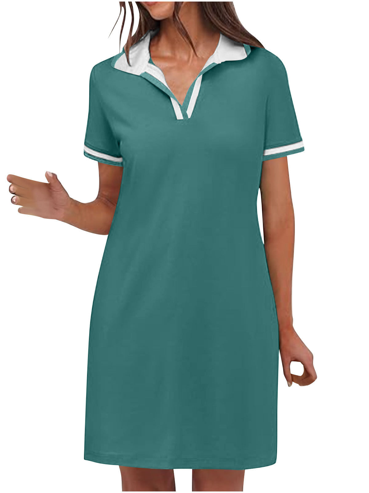 Arden™ | Sporty V-Neck Summer Shirt Dress