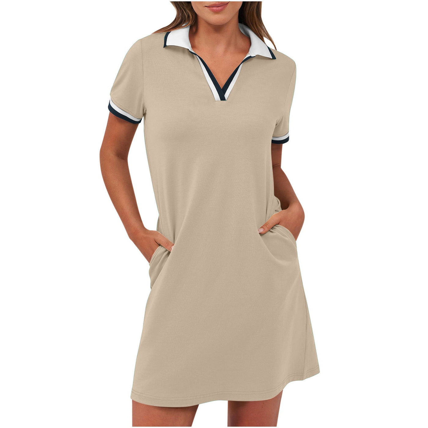 Arden™ | Sporty V-Neck Summer Shirt Dress