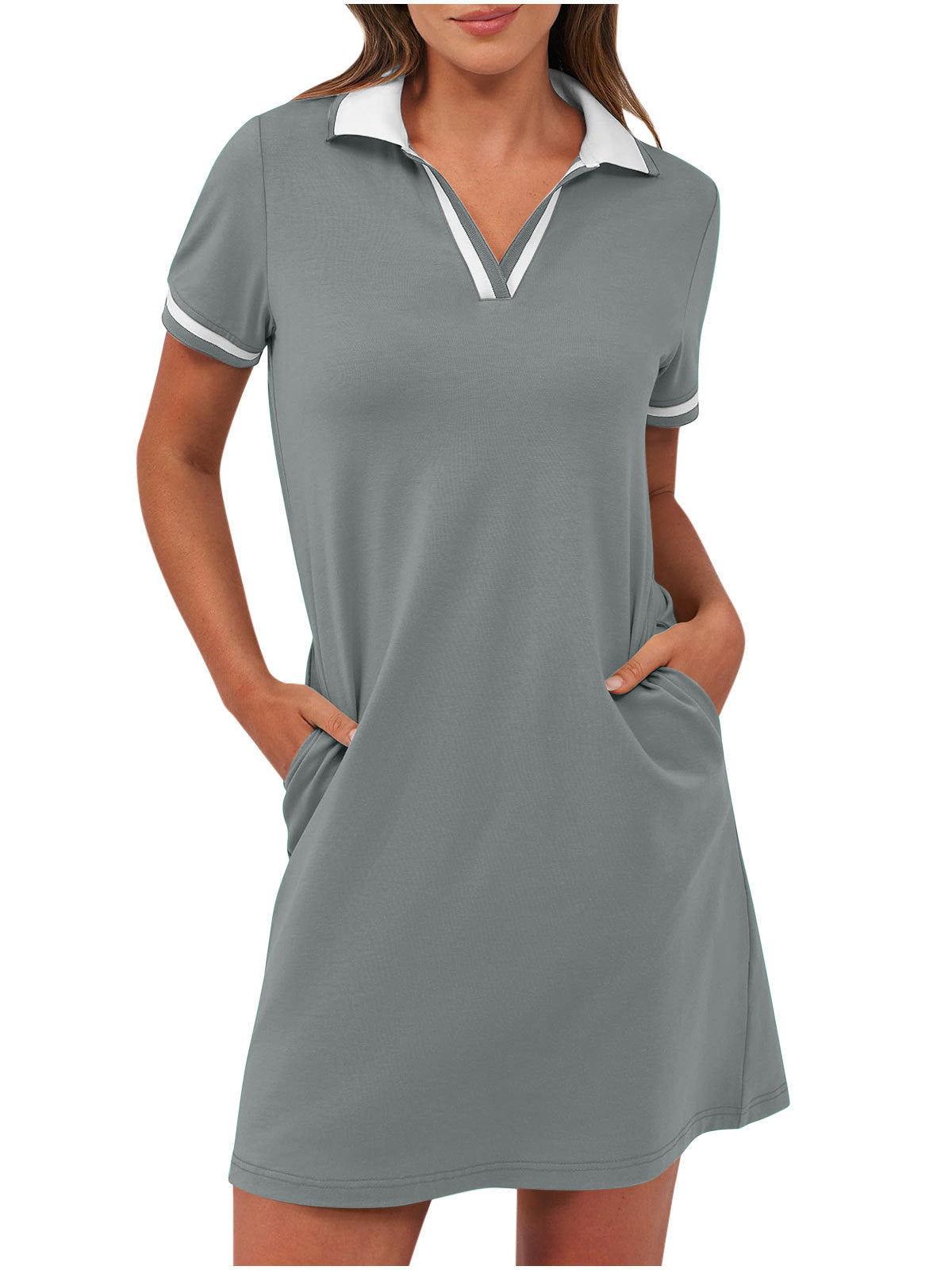 Arden™ | Sporty V-Neck Summer Shirt Dress