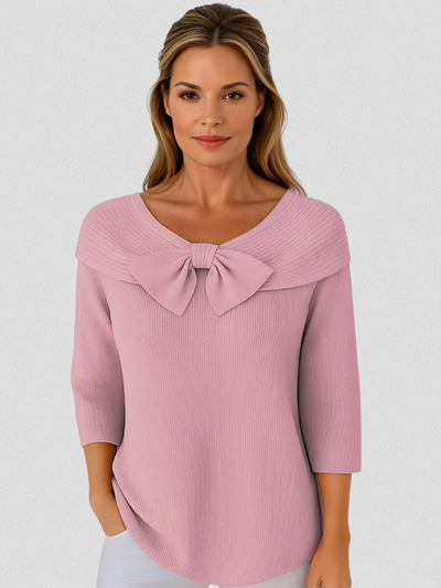 LORINE KNITTED BOW TOP