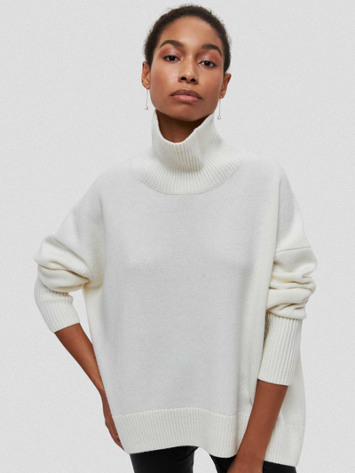 ELENA HIGH-COLLAR KNIT SWEATER