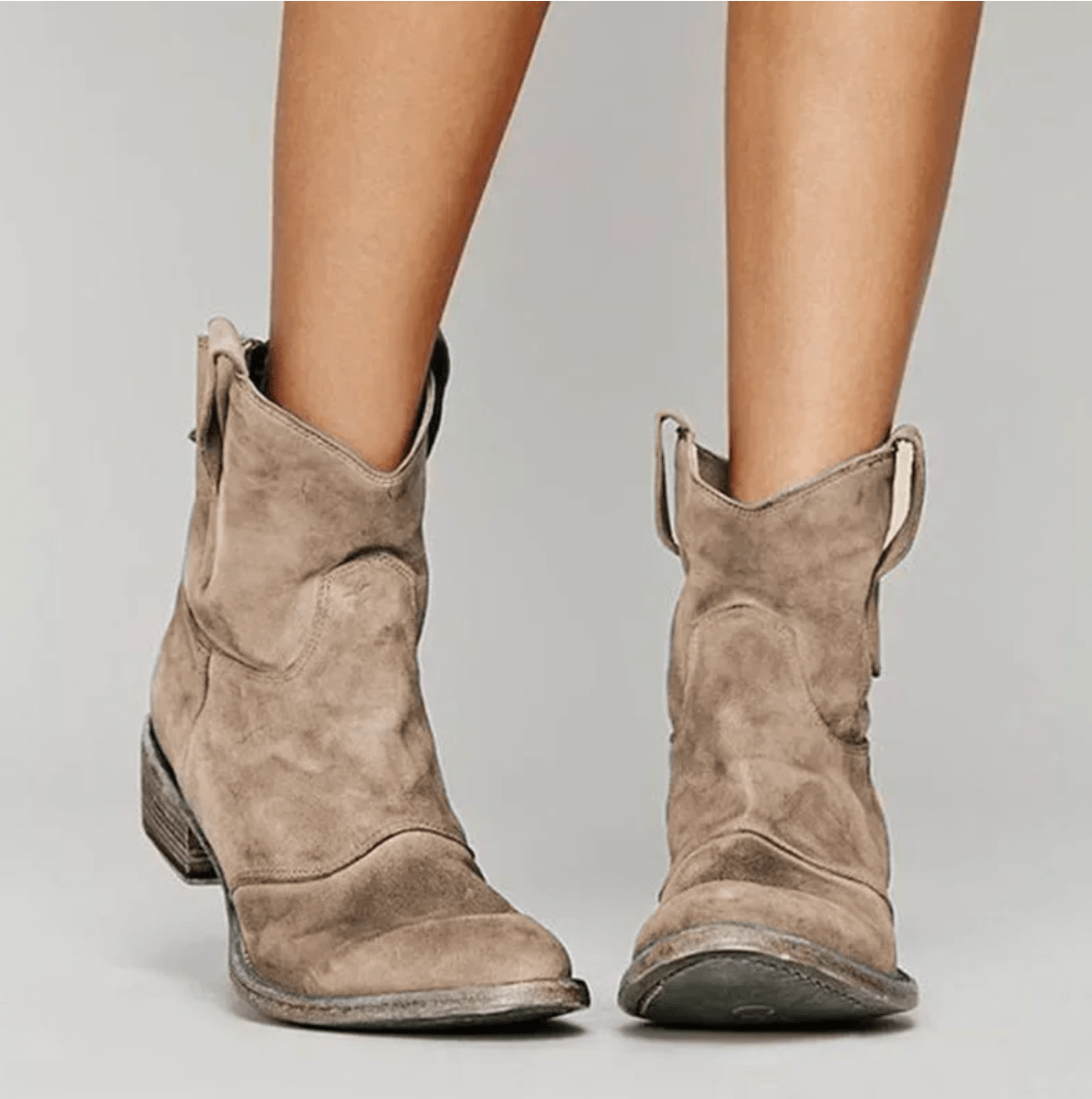 Suede Orthopedic Western Boots