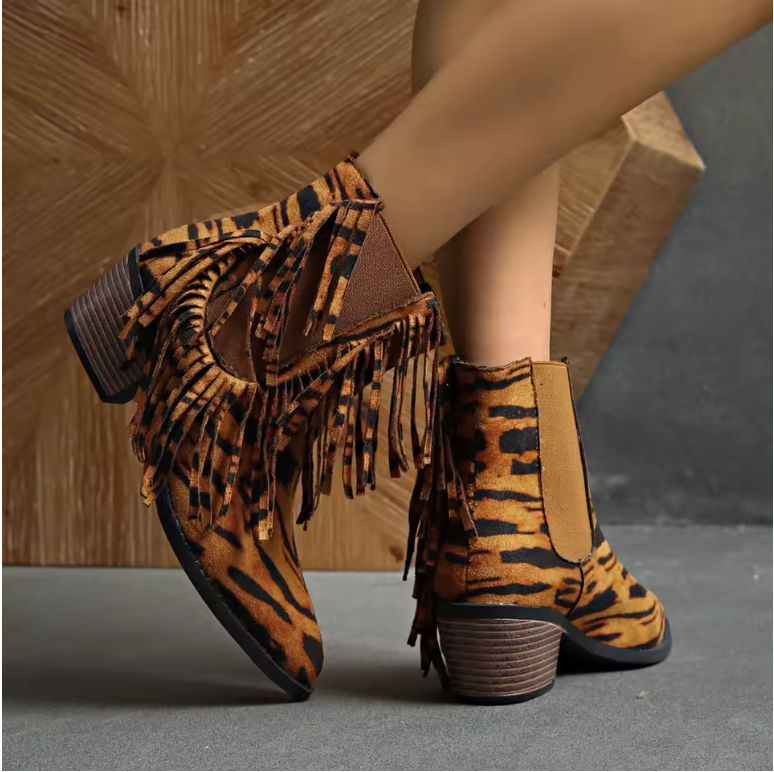 Luxury Fringe Ankle Boots