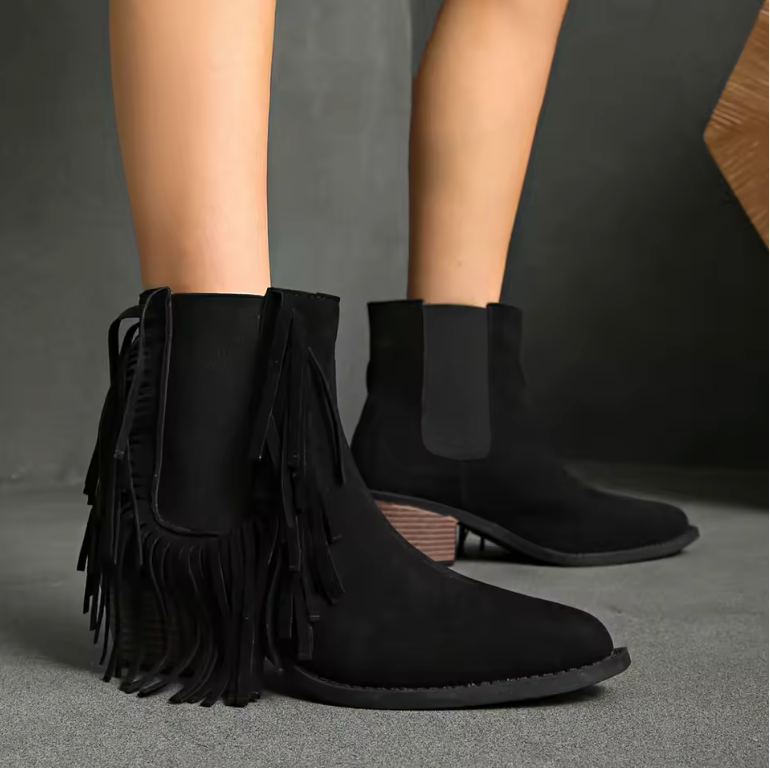 Luxury Fringe Ankle Boots