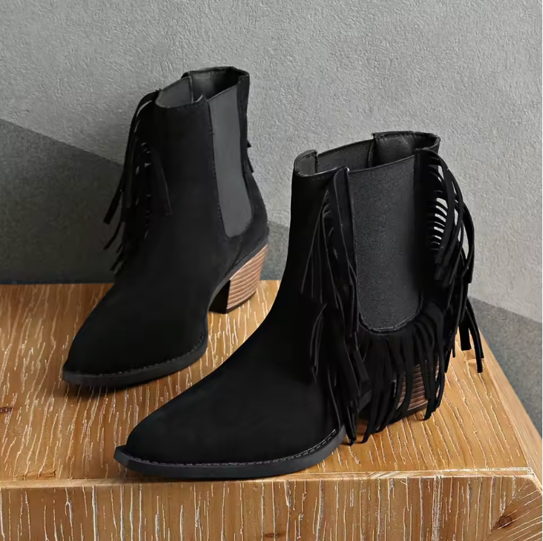 Luxury Fringe Ankle Boots