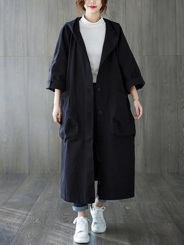 Megan | Oversized Hooded Longline Casual Coat for Women