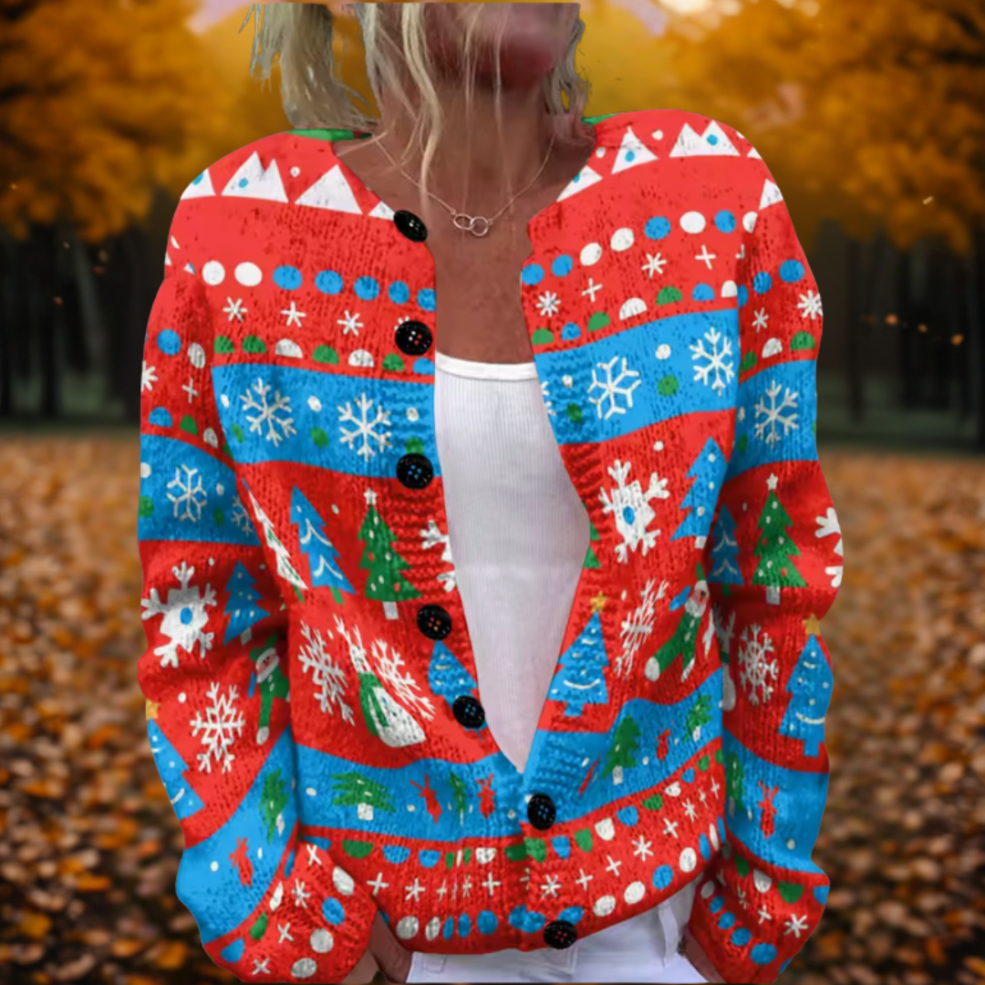 Beth | Festive Candy Cardigan
