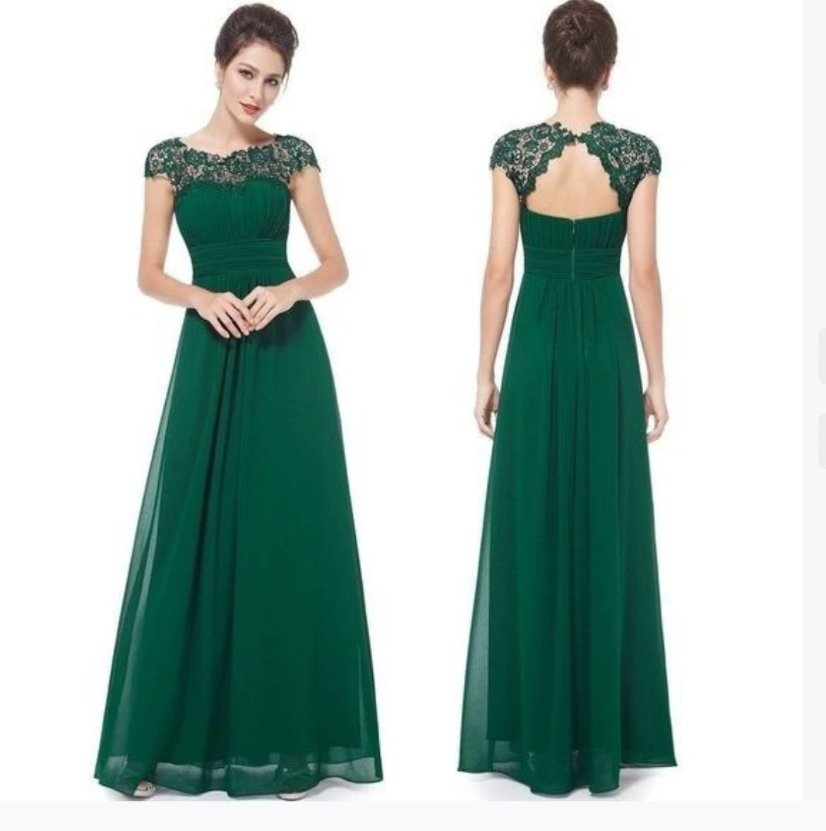 Shirley | Lacey Neckline Bridesmaid Dress