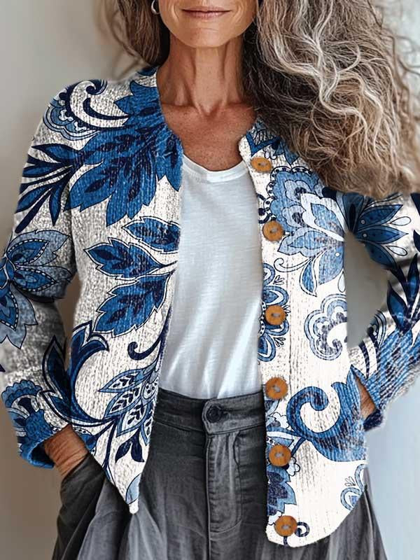 Lily Chic Floral Print Cardigan