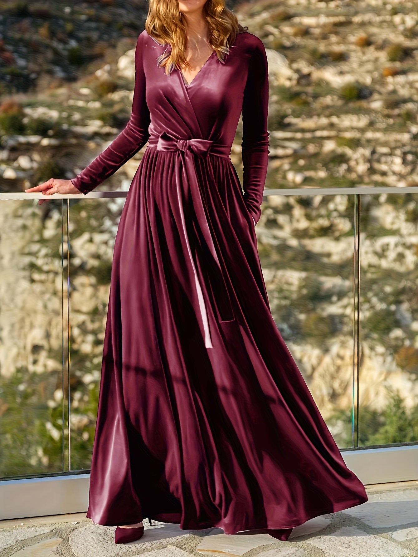 Lisa | Velvet Maxi Dress