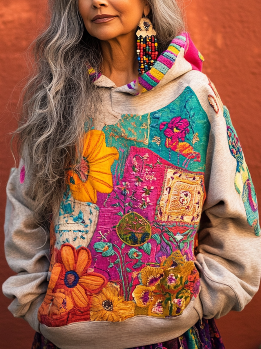 Boho Blossom™ - Floral Printed Women's Hoodie