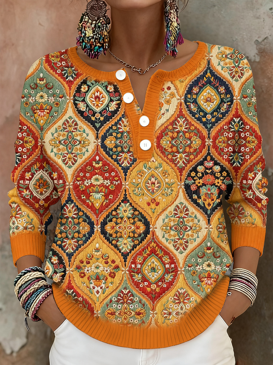 Boho Chic - Floral Art Printed Tops for Women